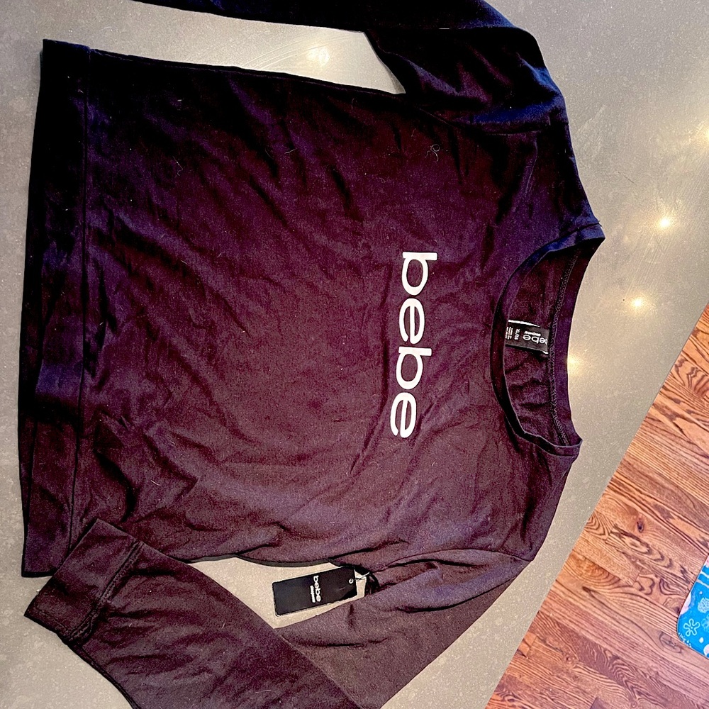 Bebe long-sleeve crop top